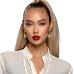 woman handmade earrings in golden wire woman handmade earrings in golden wire