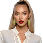 woman handmade earrings in golden wire woman handmade earrings in golden wire