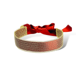 woman handmade necklace in golden wire woman handmade necklace in golden wire