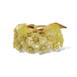 woman handmade necklace in golden wire woman handmade necklace in golden wire