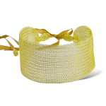 woman handmade necklace in golden wire woman handmade necklace in golden wire