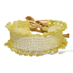 woman handmade necklace in golden wire woman handmade necklace in golden wire