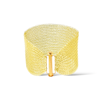 woman handmade bracelet in golden wire woman handmade bracelet in golden wire