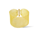 woman handmade bracelet in golden wire woman handmade bracelet in golden wire