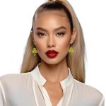 woman handmade earrings in golden wire woman handmade earrings in golden wire